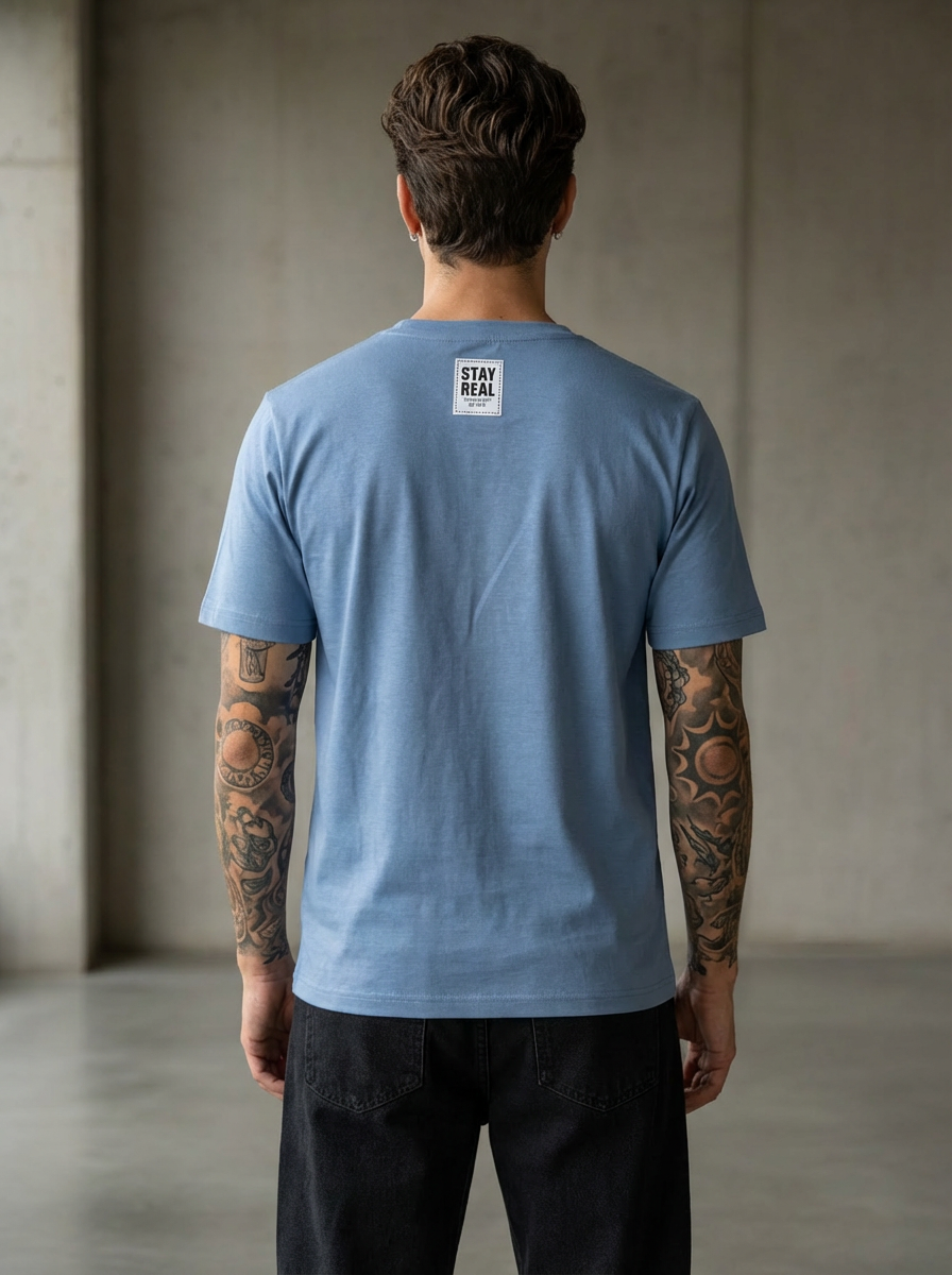 SR Musical Regular Fit Blue T-Shirt