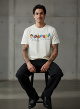 Stay Real Toons Regular Fit White T-Shirt