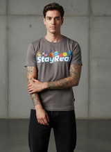 Stay Real Toons Regular Fit Brown T-Shirt