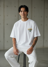 Stay Real Robot Oversized White T-Shirt