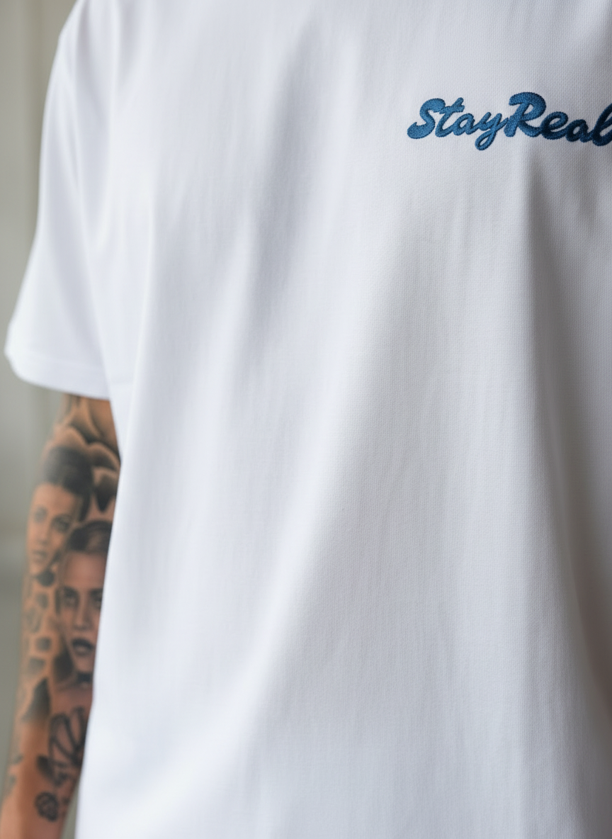 American Dog Oversized White T-Shirt
