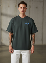 Shihtzu Dog Oversized Dark Green T-Shirt