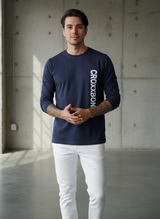 To Believe Navy Blue Regular Full Sleeves T-Shirt