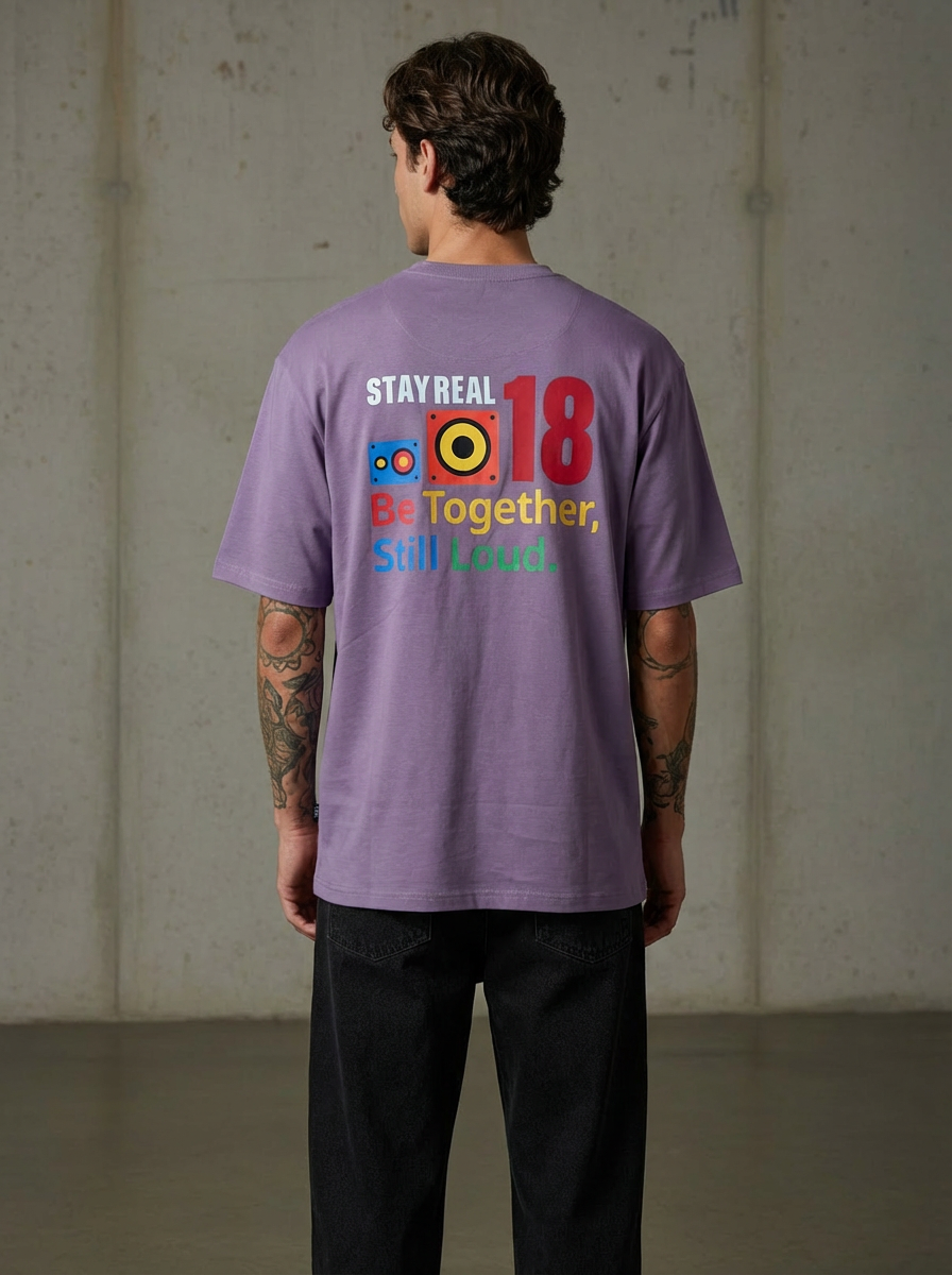 Be Together Oversized Purple T-Shirt