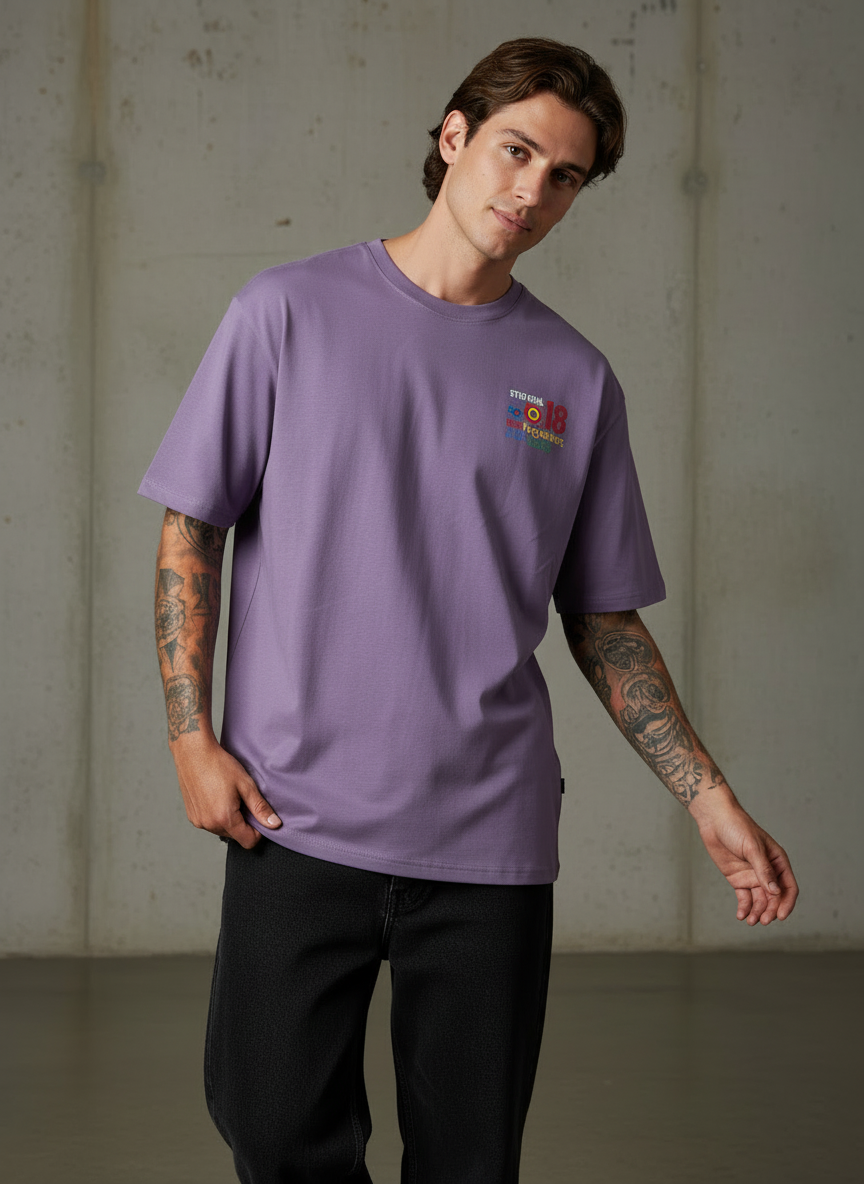 Be Together Oversized Purple T-Shirt