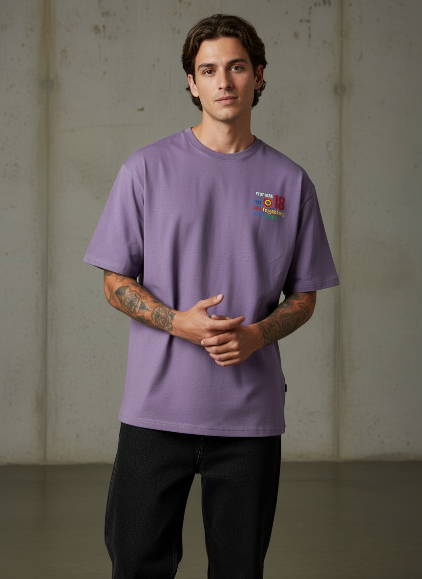 Be Together Oversized Purple T-Shirt