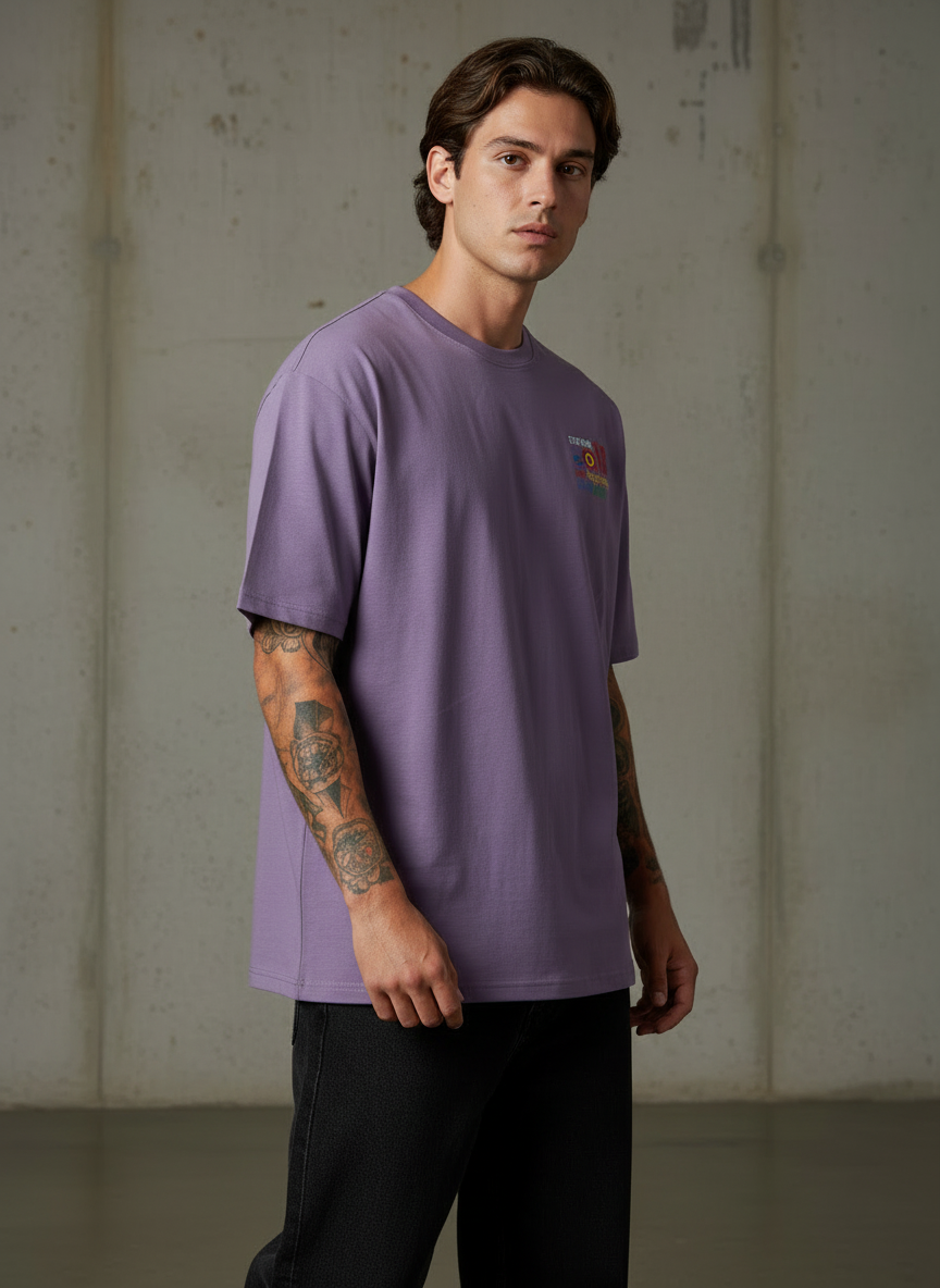 Be Together Oversized Purple T-Shirt