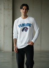 Future White Regular Full Sleeves T-Shirt