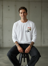 Cart Pocket White Regular Full Sleeves T-Shirt